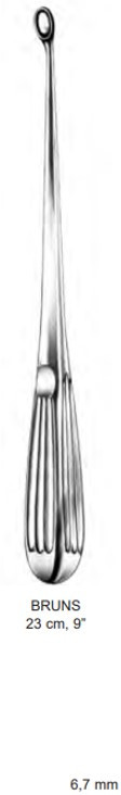 Product Spectrum Bruns Bone Curette, 9" (23cm), Straight, Hollow Handle Size 5 (6.7 mm) | SAH.20-8307 Image