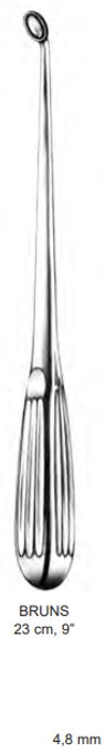 Product Spectrum Bruns Bone Curette, 9" (23cm), Angled, Hollow Handle, Size 2 (4.8 mm) | SAH.20-8313 Image