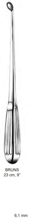 Product Spectrum Bruns Bone Curette, 9" (23cm), Angled, Hollow Handle, Size 4 (6.1 mm) | SAH.20-8315 Image