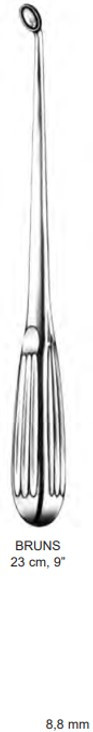 Product Spectrum Bruns Bone Curette, 9" (23cm), Angled, Hollow Handle, Size 6 (8.8 mm) | SAH.20-8317 Image