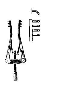 Product Spectrum Alm Retractor, 2.75" (7cm), 4x4 Prongs, Sharp, W Turn Lock | SAH.25-3752 Image