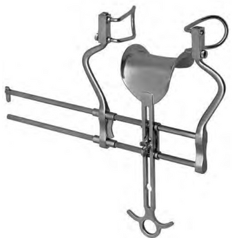 Product Spectrum Balfour Retractor, 10" Spread, Center Blade: 75x50mm, Side Blades: 75x50mm, US Style, Ratcheing | SAH.25-5133 Image