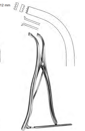 Product Spectrum Inge Retractor, 10.75" (27cm), Standard, 4x4 Teeth, Ratchet | SAH.25-7143 Image