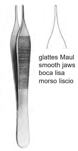 Product Spectrum Adson Dressing Forcep, 4.75" (12cm), Smooth Jaws | SAH.30-0714 Image
