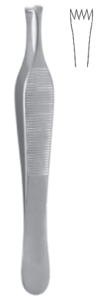 Product Spectrum Beasley Babcock Tissue Forcep, 4.75", 5x6 Teeth, Atraumatic Jaws Overlap | SAH.30-5731 Image