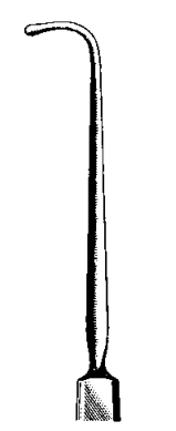 Product Spectrum Graefe Strabismus Hook, 5.125" (13cm), Medium, Right Angle Curved, Blunt Tip | SAH.35-4049 Image