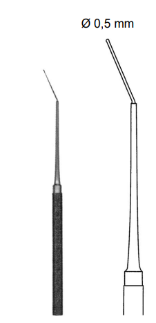 Product Spectrum Jacobson Vessel Dilator, 5" (12.5 cm), Straight, Angled Ball Probe Tip, 0.5mm Tip | SAH.35-5000 Image