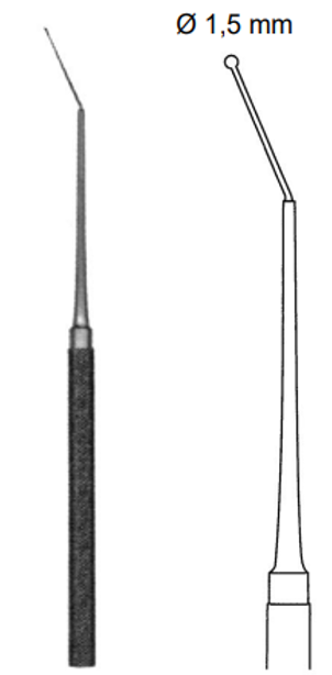 Product Spectrum Jacobson Vessel Dilator, 5" (12.5 cm), Straight, Angled Ball Probe Tip, 1.5mm Tip | SAH.35-5002 Image