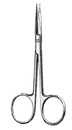 Product Spectrum Knapp Scissor, 4" (10cm), Curved, Sharp/Sharp | SAH.50-2308 Image