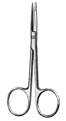 Product Spectrum Knapp Scissor, 4" (10cm), Curved, Sharp/Blunt | SAH.50-2310 Image