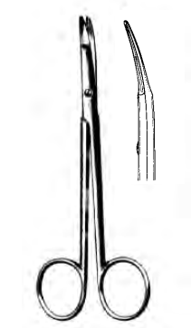 Product Spectrum Kilner Scissor, 4.75" (12cm), Straight Shanks, Flat Angled Tip, Supercut | SAH.50-2353 Image