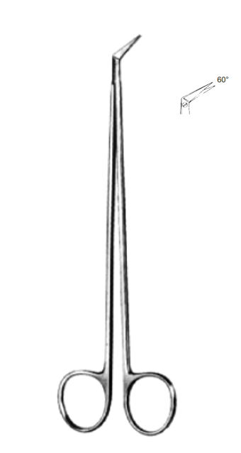 Product Spectrum Diethrich Scissor, 6.9" (17.5cm), 60 Degree Angle, Sharp Tips | SAH.50-2381 Image