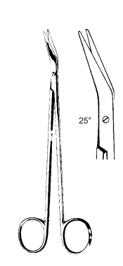 Product Spectrum Debakey Scissor, 6.25" (16cm), 25 Degree Angled, Blunt Tips | SAH.50-2404 Image