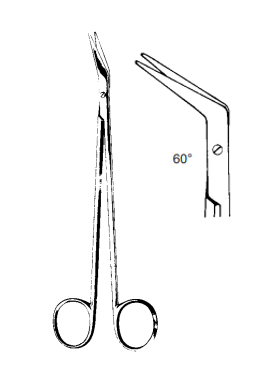 Product Spectrum Debakey Scissor, 6.25" (16cm), 60 Degree Angled, Blunt Tips | SAH.50-2406 Image