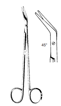 Product Spectrum Debakey Scissor, 9" (23cm), 45 Degree Angled, Blunt Tips | SAH.50-2408 Image