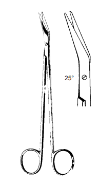 Product Spectrum Debakey Scissor, 11" (28cm), 25 Degree Angled, Blunt Tips | SAH.50-2410 Image