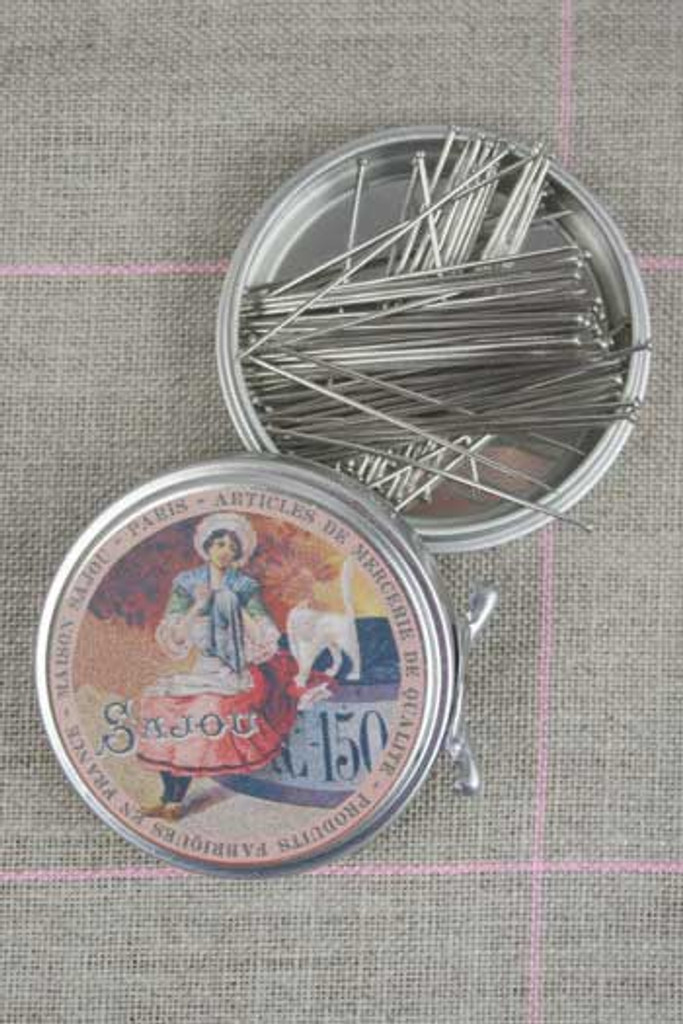 Metal Tins with Dressmaker's Pins No. 12 -  7/8"
