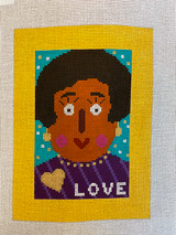 "LOVE" Needlepoint Canvas by Terry Gaskins