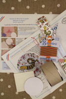  Sajou Cross Stitch Kit - Coquecigrues Indian Toile de Jouy Pattern - Box to Embroider