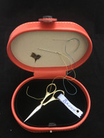 Leather Needle and Scissor Case
