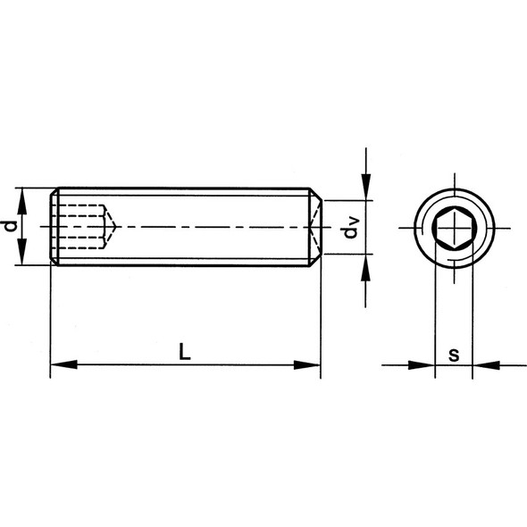 M5X8 Skt Set Screw - Plain Cup (Gr-45H) (14.9)