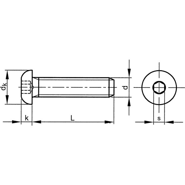 M6X30 Skt Button Head Screw (Gr-10.9)