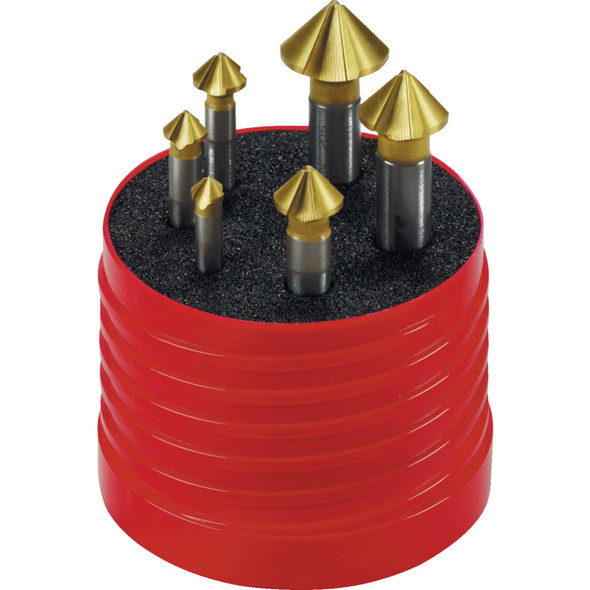 6-20Mm 90Deg Hss-Cobalt S/S Countersink Set Tin