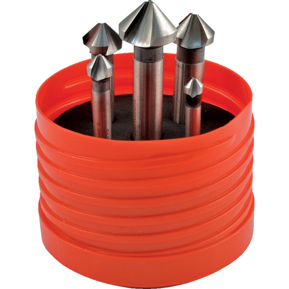 Sherwood 5-pce 90Deg HSS-Cobalt S/S Countersink Set