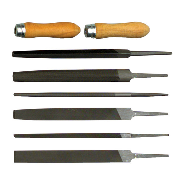 Kennedy 8" (200mm) Second Cut Engineers File Set-8pce