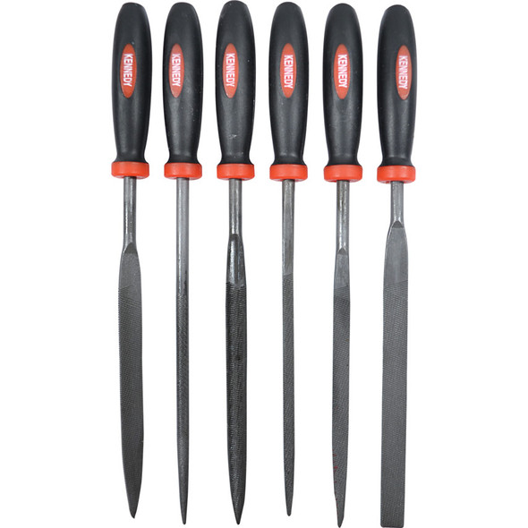 Kennedy 14cm (5.1/2") Cut 2 Assorted Needle File Set-6pce