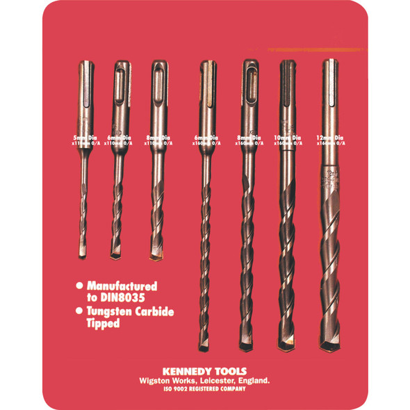 Kennedy 7pce Sds-Plus Hammer Drill Bit Set Kennedy 7pce Sds-Plus Hammer Drill Bit Set