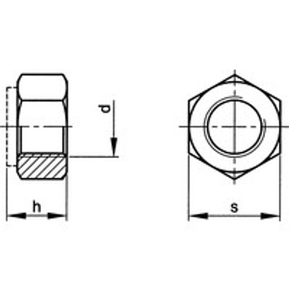 M12 LOCKNUT N/M INSERT HIGH A2 4.96