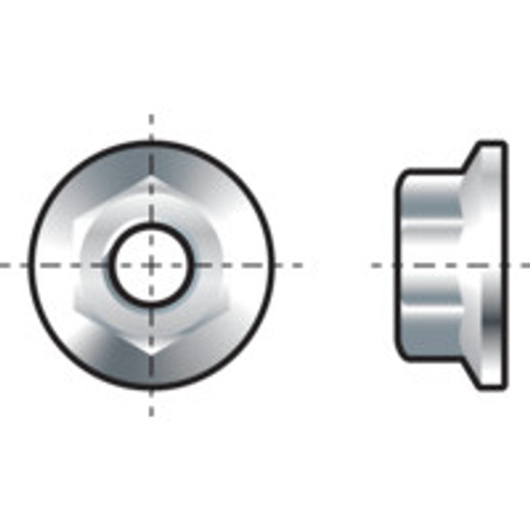 M5 TOOTH FLANGE HEX NUT AA2 0.6