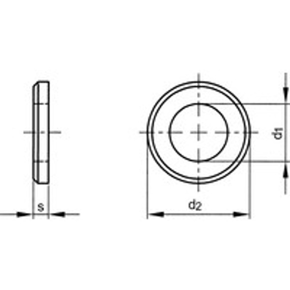 M8 FORM-A WASHER SINGLE CHAMFER -STEEL - BZP DIN 125-1B 0.22