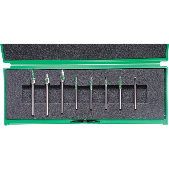 York Speedway Dualcut Carbideburr Set 3mm Shank 8-pce