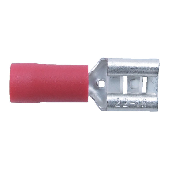 6.30mm WIDE RED FEMALE PUSH-ON (PK-100) 91.13