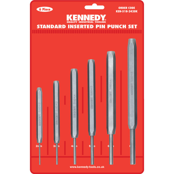 STANDARD INSERTED PIN PUNCHES 6-PCE SET 448.28