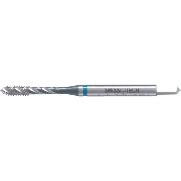 Swisstech 1/4"X20 UNC Blue Ring Sp/Fl Din371 HSS-Ev Tap Swisstech 1/4"X20 UNC Blue Ring Sp/Fl Din371 HSS-Ev Tap