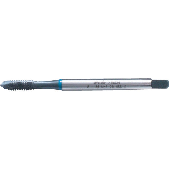 Swisstech 7/16"X20 UNF Blue Ring Sp/Pt Din374 HSS-Ev Tap Swisstech 7/16"X20 UNF Blue Ring Sp/Pt Din374 HSS-Ev Tap
