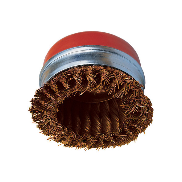 York 75mmxm14 Threaded 30Swg Arbor Cup Br Ctd Brush