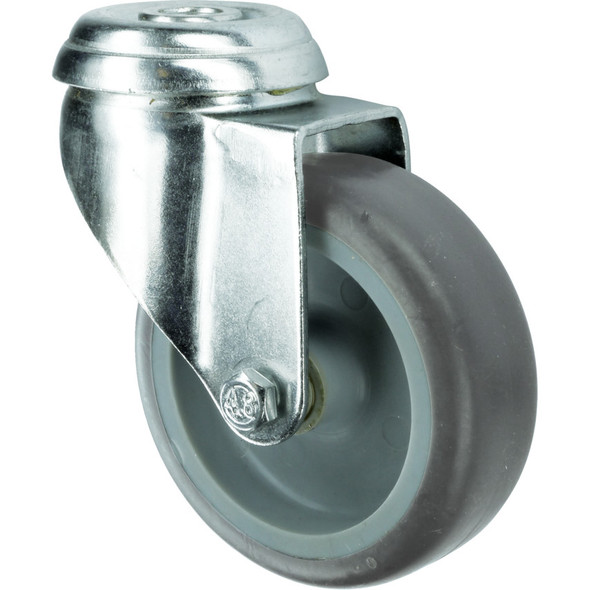 SWIVEL BOLT HOLE 100mm RUBBER TYRE 189.09