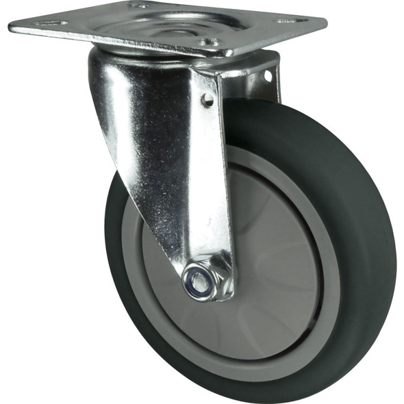 Atlas Swivel Plate 100mm Thermo Plastic Tyre