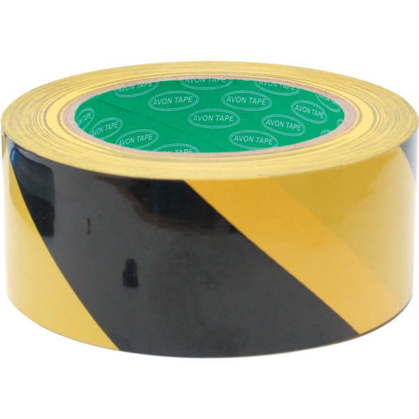 75mmx500M BLACK/YELLOW BARRIER TAPE IN DISPENSER 258.67