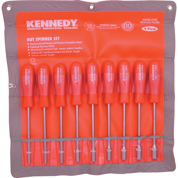 Kennedy 9-pce Metric Nut Spinnerset