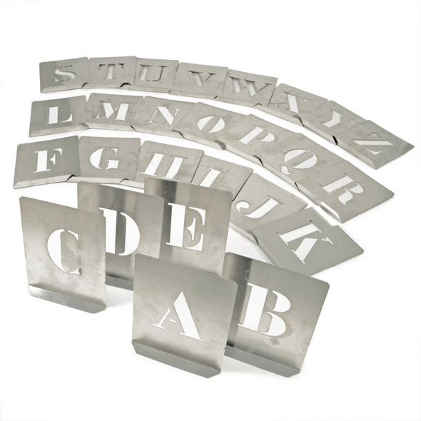 100mm (SET OF 26) STEEL STENCIL LETTERS 805.55