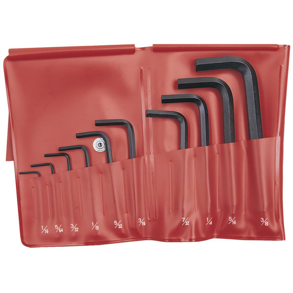 Kennedy 1/16"-3/8" Hexagon Wrench Set (10-pce)