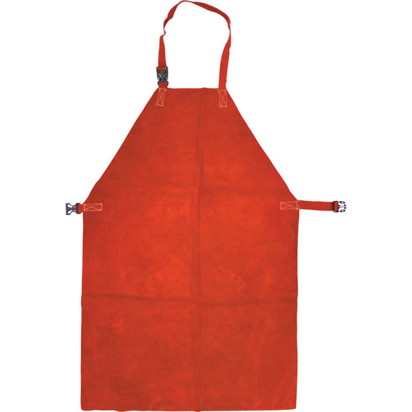 LEATHER WELDERS APRON - BUCKLES - RED - 24"x36" 242.03