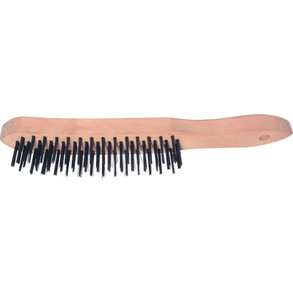 4-Row Wire Scratch Brush- Plain Back