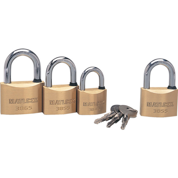 Matlock 50mm Brass Cross Key Padlock