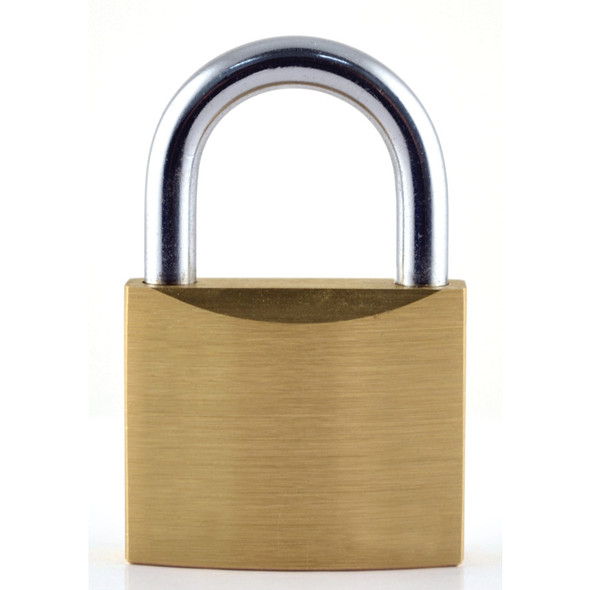 40mm SLIMLINE BRASS PADLOCK STEELSHACKLE 150